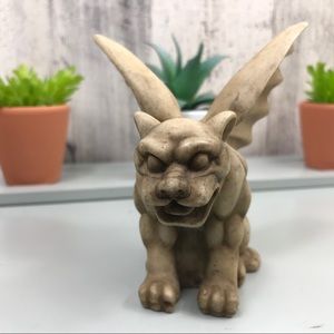 Ceramic Gargoyle Statuette Vintage